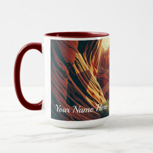 Retro 30er Zion National Park Groovy Sonnenunterga Tasse