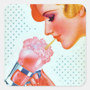 Retro 30's Milkshake Stickers