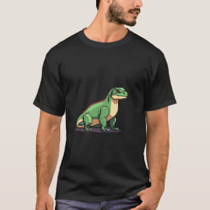 Retro 32-Bit Spiel Pixel Art Komodo-Drache T-Shirt