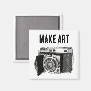 Retro 35 mm Filmkamera Fotograf Kunst Zeichnend Magnet