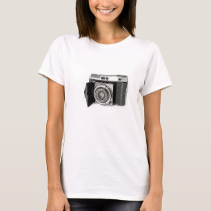 Retro 35 mm Filmkamera Fotograf Kunst Zeichnend T-Shirt