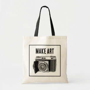 Retro 35 mm Filmkamera Fotograf Kunst Zeichnend Tragetasche