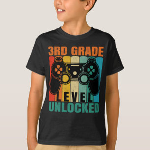 Retro 3. Stufe Entsperrtes Videospiel T-Shirt