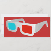 Retro 3D-Brille Graphic Einladung (Vorderseite)