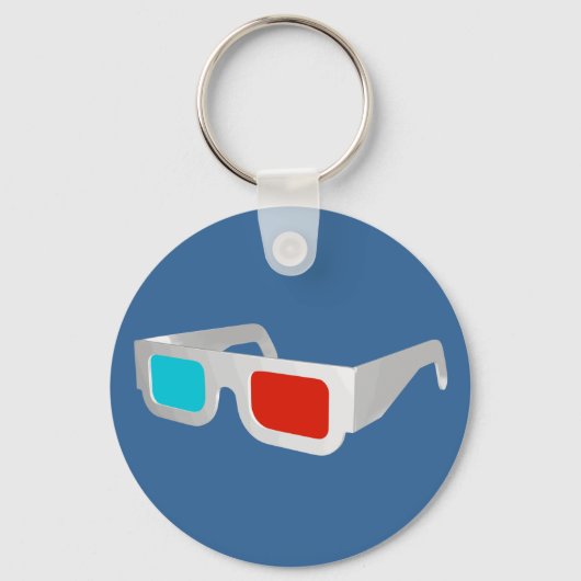 Retro 3D-Brille Graphic Schlüsselanhänger (Vorderseite)