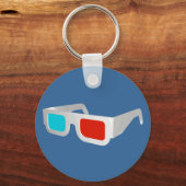 Retro 3D-Brille Graphic Schlüsselanhänger (Vorderseite)