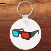 Retro 3D-Brille Graphic Schlüsselanhänger (Vorderseite)