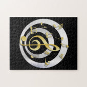 Retro-3D-Effekt Gold- und Silbermusik Puzzle (Horizontal)