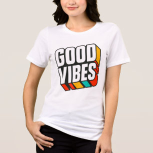 Retro-3D-Good-Vibes-T-Shirt Tri-Blend Shirt