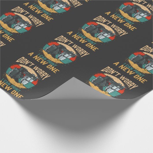 Retro 3D Printing kann ein neues Design drucken Geschenkpapier (Ecke)