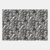 Retro-3D-Wirbel Vintages Muster Geschenkpapier Set (Vorderseite 2)