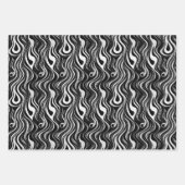 Retro-3D-Wirbel Vintages Muster Geschenkpapier Set (Vorderseite)