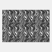 Retro-3D-Wirbel Vintages Musterdesign Geschenkpapier Set (Vorderseite 2)