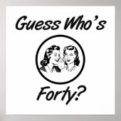 Retro 40. Geburtstag Poster (Vorne)