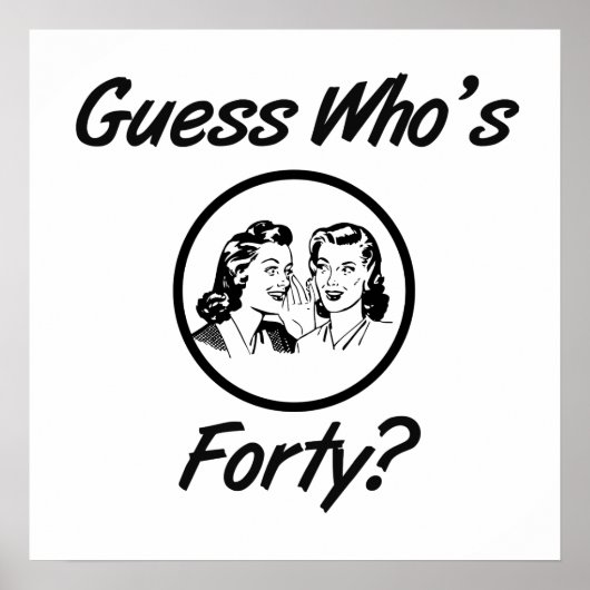 Retro 40. Geburtstag Poster (Vorne)