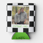 Retro 40. Geburtstag Vintag 1982 Schachbrett Dosenkühler (Vorderseite)