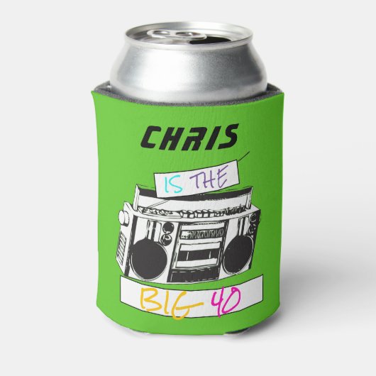 Retro 40. Geburtstag Vintag 1982 Schachbrett Dosenkühler (Kanne Rückseite)