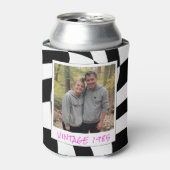 Retro 40. Geburtstag Vintag 1985 Schachbrett Beer Dosenkühler (Kanne Vorderseite)