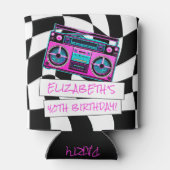 Retro 40. Geburtstag Vintag 1985 Schachbrett Beer Dosenkühler (Rückseite)