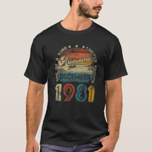 Retro 40 Jahre alt 40. Geburtstag Vintag Retro Dez T-Shirt
