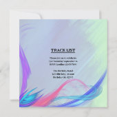 Retro 40th Birthday Colorful 90s Music Album Cover Einladung (Rückseite)