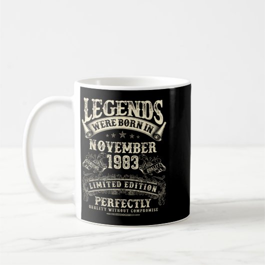 Retro 42nd Birthday For Men 42 Year Old November 1 Kaffeetasse (Links)