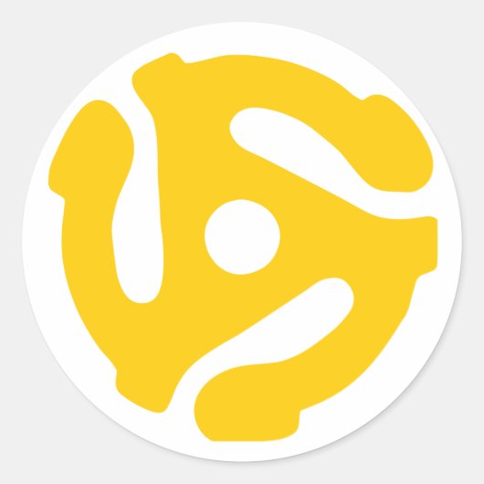 Retro 45 Record-Adapter Runder Aufkleber (Vorderseite)