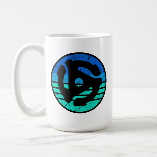 Retro 45 RPM Adapter Vinyl Kaffeetasse (Links)