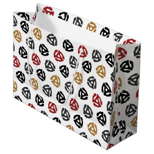 Retro 45 U/min Vinyl Record Adapter Geschenktasche Große Geschenktüte