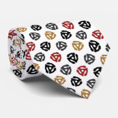 Retro 45 U/min Vinyl Record Adapter Neck Tie - Vin Krawatte (Gerollt)