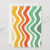 Retro 4. Geburtstag Einladungen Groovy Wavy (Rückseite)