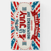 Retro 4. Juli Banner (Vertikal)