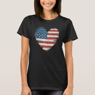 Retro 4. Juli Herzlich Willkommen in der Fahne Vi T-Shirt