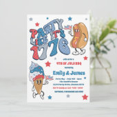 Retro 4. Juli Party wie es ist 1776 GRILLEN Party Einladung (Stehend Vorderseite)