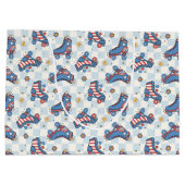 Retro 4. Juli Roller-Skate Große Geschenktüte (Rückseite)