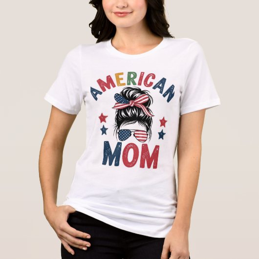 Retro 4. Juli T - Shirt, America Shirt, 4. Juli J Tri-Blend Shirt (Vorderseite)