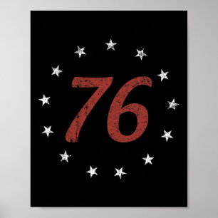 Retro 4. Juli Unabhängigkeitstag Der Geist 76 Poster