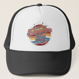 Retro 4. Juli Unabhängigkeitstag Trucker Hut Truckerkappe
