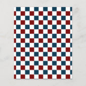 Retro 4th of July BBQ Party Checkered  Flyer (Hinten)
