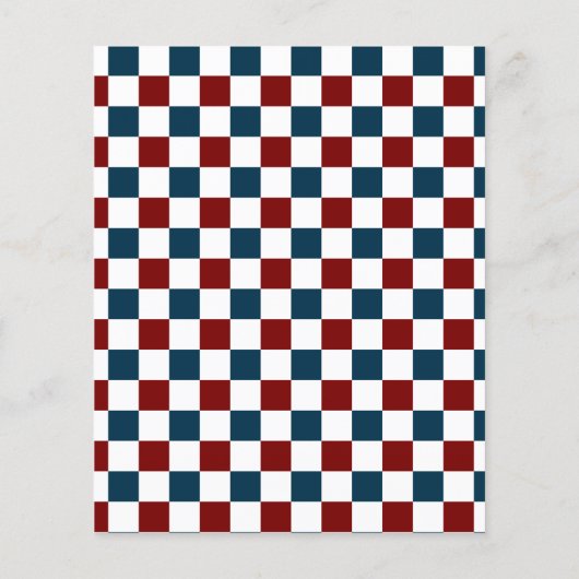 Retro 4th of July BBQ Party Checkered  Flyer (Hinten)