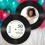 Retro 50. Geburtstag Foto Imitate Vinyl Record Mus Einladung<br><div class="desc">👉 feiern Sie Ihren Geburtstag mit diesem Vintagen Thema Imitate Vinyl 50. Geburtstag Party Foto Einladung! Dieses total Retro-Design wird Ihnen sicherlich ein Lächeln auf das Gesicht bringen! - Klicken Sie einfach auf dieses Design 🔥 Meine Versprechen - Das ist einzigartig - von mir entworfen! - Es ist mit Ihnen...</div>