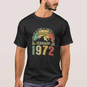 Retro 50. Geburtstag Vintage Februar 1972 50 Jahre T-Shirt