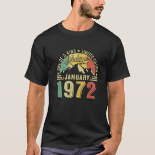 Retro 50. Geburtstag Vintage Januar 1972 50 Jahre  T-Shirt