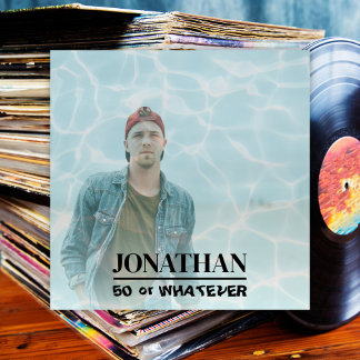 Retro 50. Geburtstags-Album Cover 90s Musik Einladung