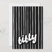 Retro 50. Geburtstagsfeier | Fünfzigjährig Einladung (Rückseite)