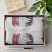 Retro 50er 60er Weihnachtsfrau Claus Elf Angel Seidenpapier (Geschenk)