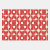 Retro 50er Atomic Age Weihnachtsmuster Sternexplos Geschenkpapier Set (Vorderseite 3)