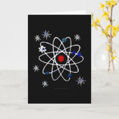 Retro 50er Atomprint auf schwarz Karte (Gelbe Blume)
