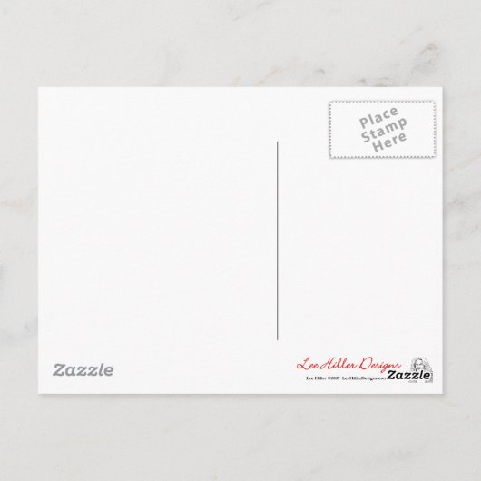 Retro 50er AtomPrint Lavendel Bekleidung & Geschen Postkarte (Rückseite)