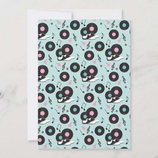 Retro 50er Birthday Party Einladung (Rückseite)